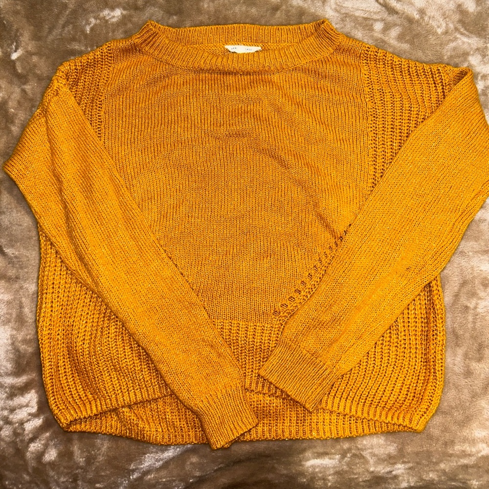 Aeropostale Gold Sweater Size S